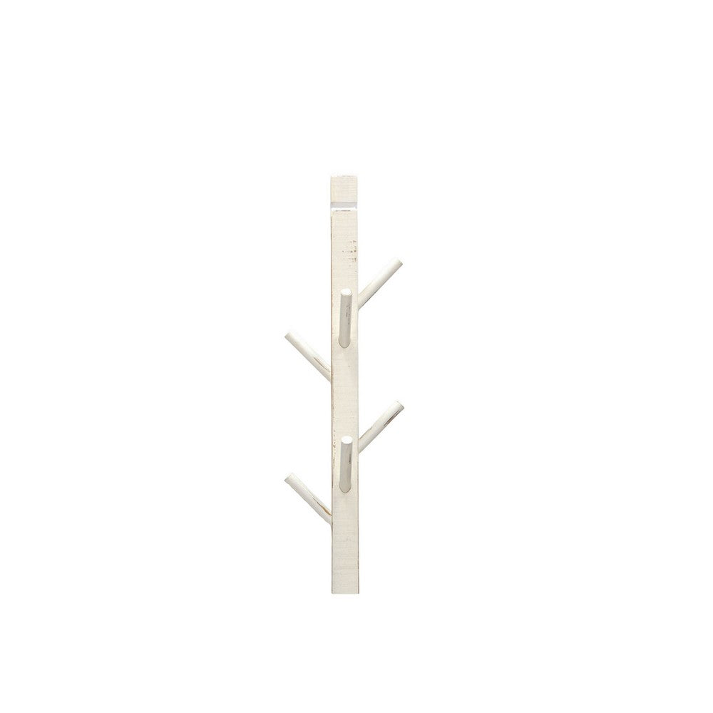 Rena Coat, Hat Rack Stand, 8 Wood Stems, 72 Inch Rustic White Mahogany -BM325368