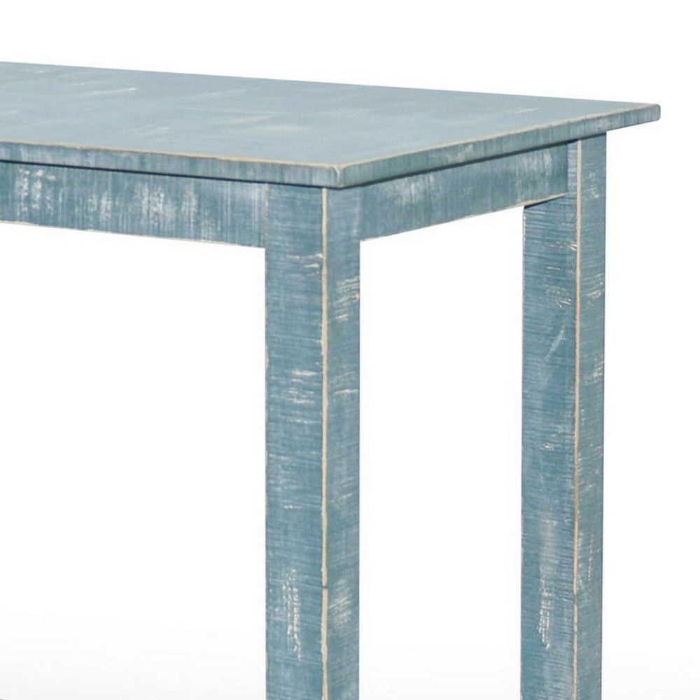 Rena Counter Table, 48 Inch Rectangular Grass Green Mahogany Wood -BM325406