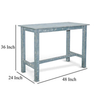 Rena Counter Table, 48 Inch Rectangular Grass Green Mahogany Wood -BM325406