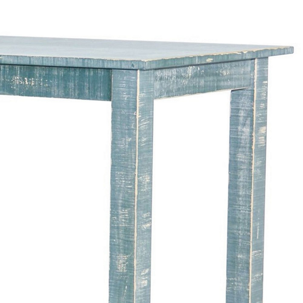 Rena Bar Height Table, 48 Inch Rectangular Seagrass Mahogany Wood -BM325407