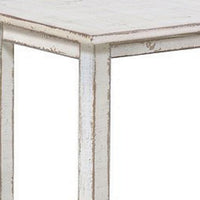 Rena Bar Height Table, 48 Inch Rectangular White Sand Mahogany Wood -BM325409
