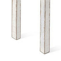 Rena Bar Height Table, 48 Inch Rectangular White Sand Mahogany Wood -BM325409