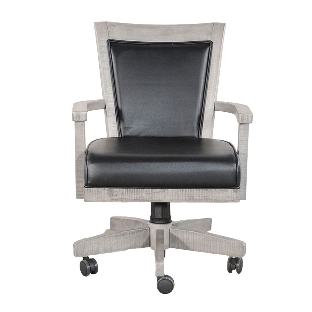 Zeka Game Chair with Wheels, Tilt, Swivel and Gas Lift, Gray Mahogany -BM325417