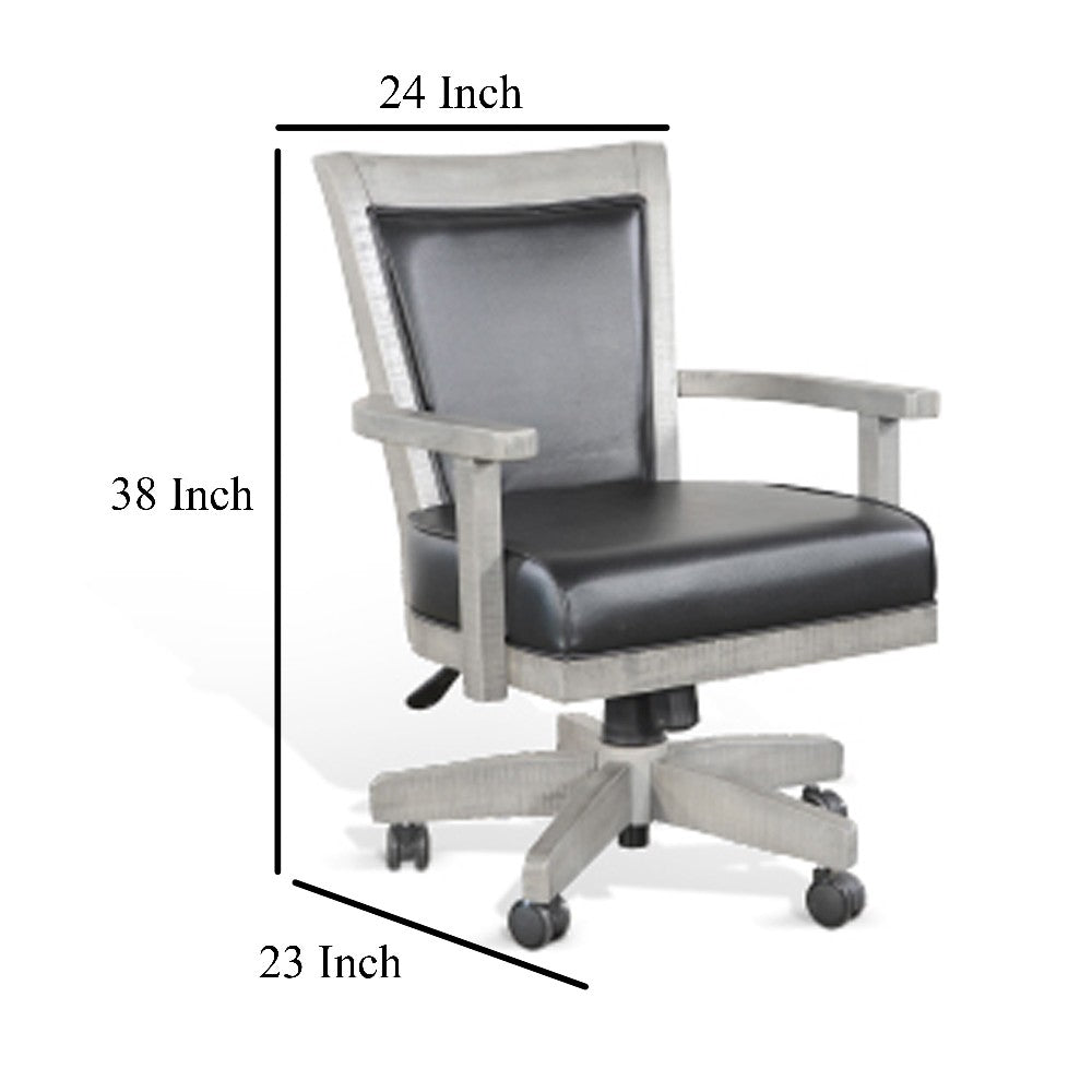 Zeka Game Chair with Wheels, Tilt, Swivel and Gas Lift, Gray Mahogany -BM325417