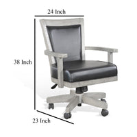 Zeka Game Chair with Wheels, Tilt, Swivel and Gas Lift, Gray Mahogany -BM325417