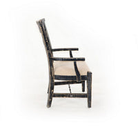 Rena Dining Armchair Set of 2, Metal Turnbuckle, Black Mahogany Wood -BM325422