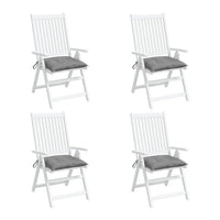 Kia Outdoor Cushion for Chair Set of 4, 20x20 Square Dark Gray Fabric