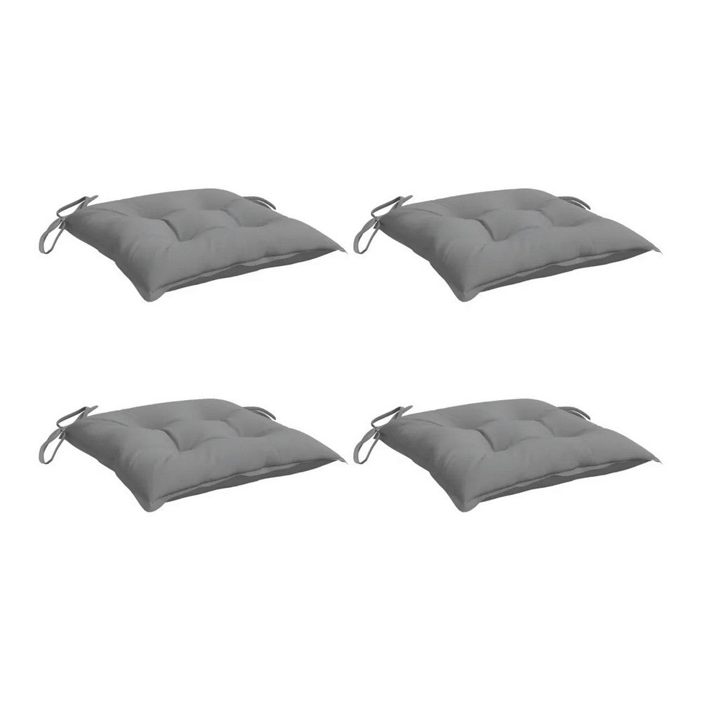 Kia Outdoor Cushion for Chair Set of 4, 20x20 Square Dark Gray Fabric -BM325568