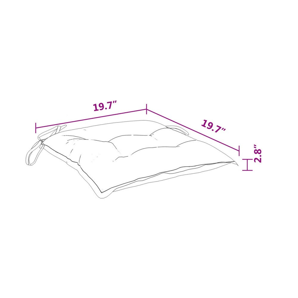 Kia Outdoor Cushion for Chair Set of 4, 20x20 Square Dark Gray Fabric -BM325568
