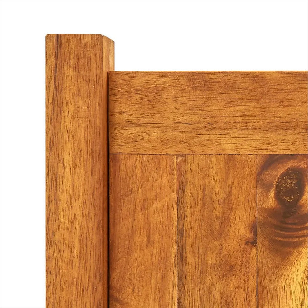Ryla Garden Raised Flower Bed, 10x20 Panel Brown Acacia Wood, Slatted -BM325573
