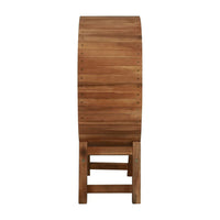 Oval Wine Rack, 13 Bottles, 35 Inch Tall Brown Solid Acacia Wood Frame -BM325574