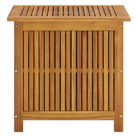 Outdoor Storage Box Table, Acacia Wood with Flip Top, Slatted Frame -BM325596