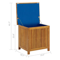 Outdoor Storage Box Table, Acacia Wood with Flip Top, Slatted Frame -BM325596