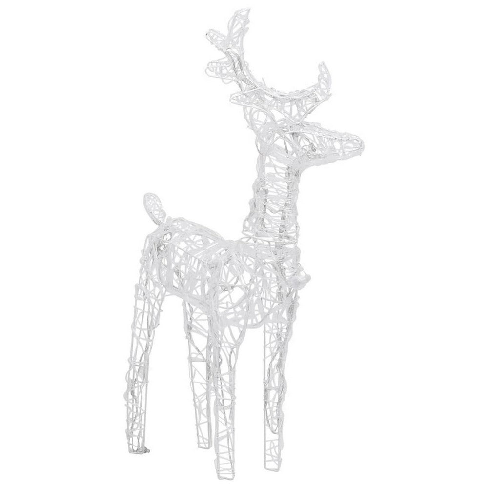 4pc Outdoor Reindeer n Sleigh Christmas Decoration, 240 Warm White LED -BM325625