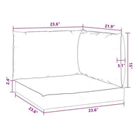 3pc Outdoor Cushions for Sofa, Water Resistant Green Oxford Fabric -BM325683