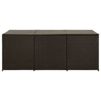 Outdoor Storage Box, Brown Rattan, 71 Inch Powder Coated Steel Frame -BM325684