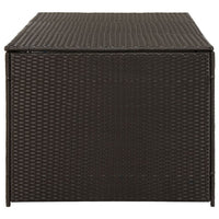 Outdoor Storage Box, Brown Rattan, 71 Inch Powder Coated Steel Frame -BM325684