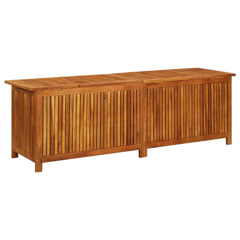 Outdoor Storage Box, Waterproof PE Bag, 69 Inch Brown Acacia Wood -BM325705