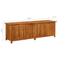 Outdoor Storage Box, Waterproof PE Bag, 69 Inch Brown Acacia Wood -BM325705