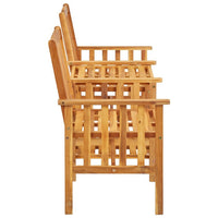 3pc Outdoor Patio Chairs w Attached Table, Slatted Solid Acacia Wood -BM325716