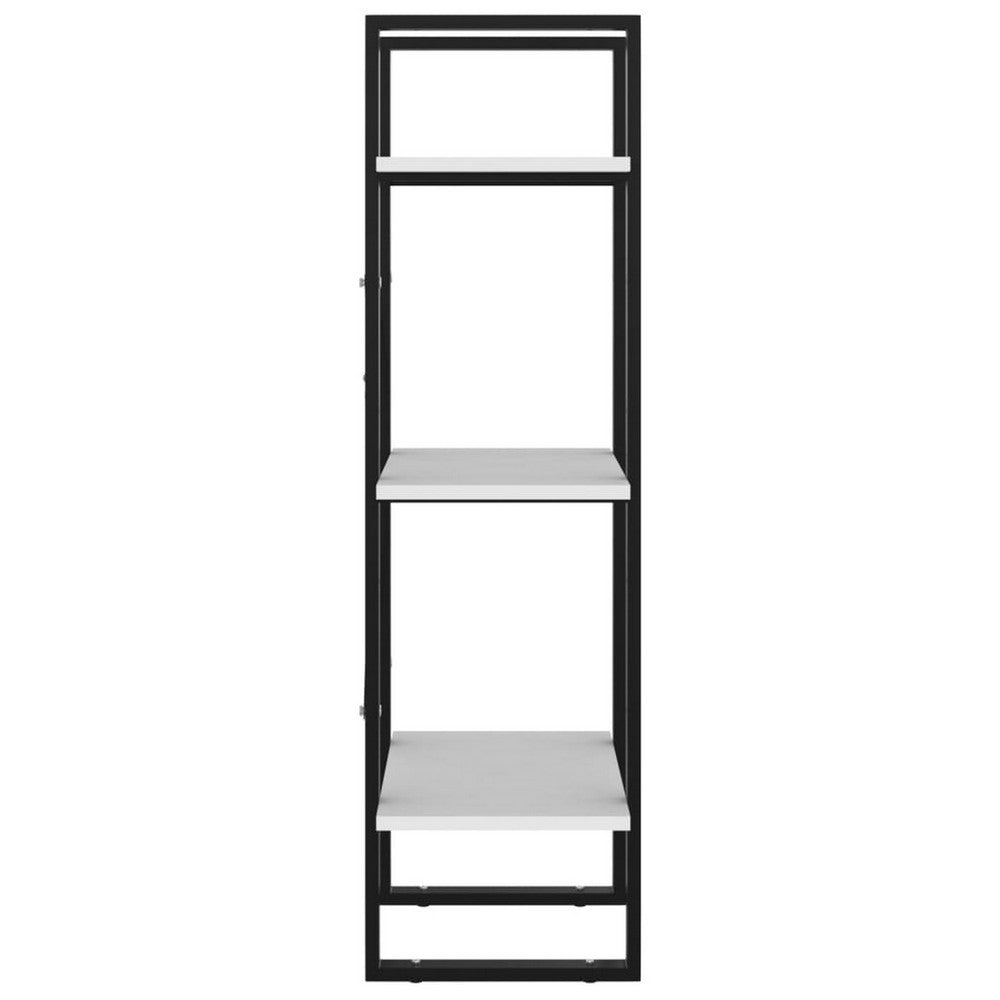 Zoe Standing Bookshelf, 41 Inch Tall, 3 Shelves, Black and White -BM325784