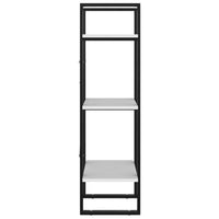 Zoe Standing Bookshelf, 41 Inch Tall, 3 Shelves, Black and White -BM325784