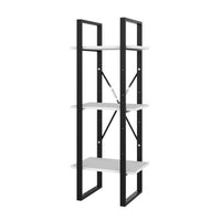 Zoe Standing Bookshelf, 41 Inch Tall, 3 Shelves, Black and White -BM325784