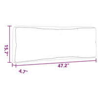 5pc Pallet Cushions For Bench, 47 Inch, Tufted Stitched Cream Fabric -BM325794