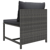 Tim Outdoor Modular Middle Sofa Chair, Sectional, Gray Cushions Rattan -BM325846