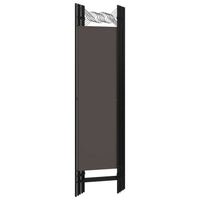 5 Panel Folding Room Divider Screen 79 Inch Tall, Gray Iron, Polyester -BM325894