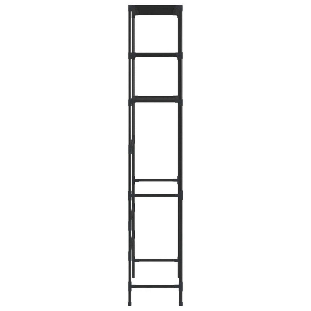 3 Tier Over the Washer Laundry Storage Rack, 67 Inch Tall Black Steel -BM325900