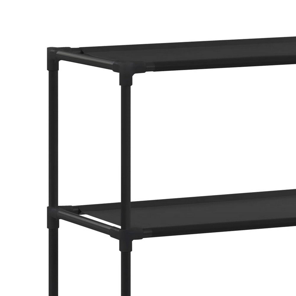 3 Tier Over the Washer Laundry Storage Rack, 67 Inch Tall Black Steel -BM325900