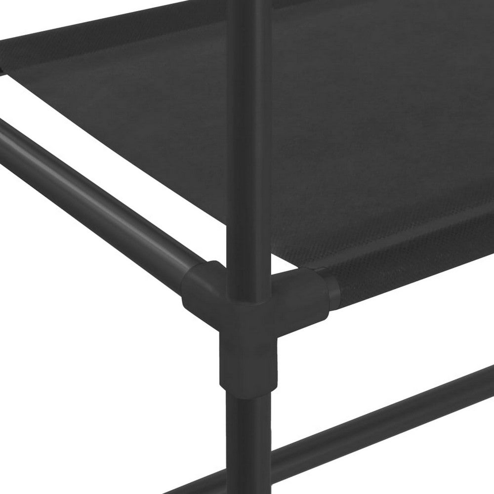3 Tier Over the Washer Laundry Storage Rack, 67 Inch Tall Black Steel -BM325900
