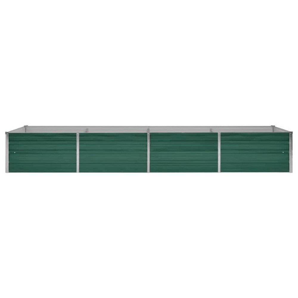 Outdoor Raised Garden Flower Bed, 126 Inch Green Galvanized Steel -BM325902