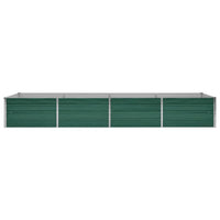 Outdoor Raised Garden Flower Bed, 126 Inch Green Galvanized Steel -BM325902