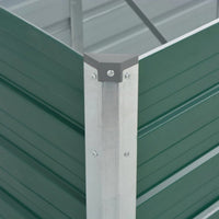 Outdoor Raised Garden Flower Bed, 126 Inch Green Galvanized Steel -BM325902