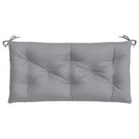 Claire Outdoor Cushion for Bench Set of 2, 39in Gray Tufted Oxford -BM325915