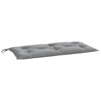 Claire Outdoor Cushion for Bench Set of 2, 39in Gray Tufted Oxford