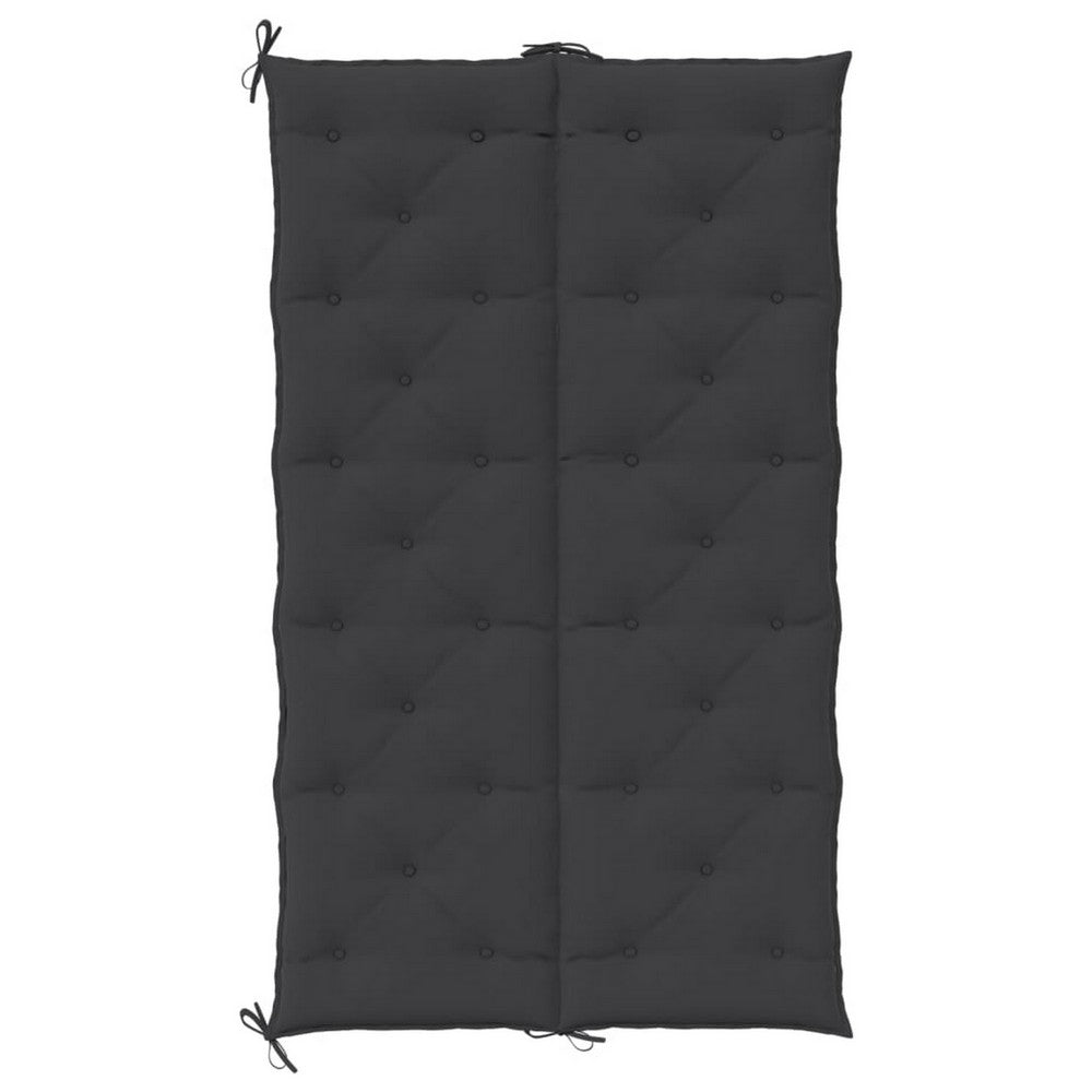 Claire Outdoor Cushion for Bench, 71 Inch, Black Tufted Oxford Fabric -BM325918