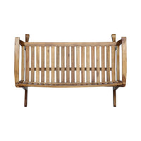 Outdoor Rocking Loveseat Bench, 50 Inch, Natural Brown Acacia Wood -BM325986