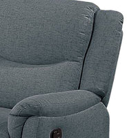 Ammy Manual Recliner Chair, Pillow Top Arms, Dark Gray Faux Burlap -BM326072