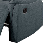 Ammy Manual Recliner Chair, Pillow Top Arms, Dark Gray Faux Burlap -BM326072