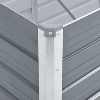 Raised Garden Flower Bed, 32 x 126 Galvanized Steel Gray, Rectangular -BM326246