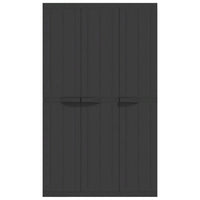 Kion Outdoor Storage Cabinet w 2 Doors, Shelves, 38 Inch Classic Black -BM326249