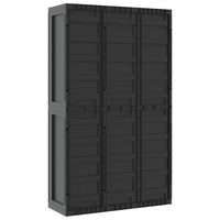 Kion Outdoor Storage Cabinet w 2 Doors, Shelves, 38 Inch Classic Black -BM326249