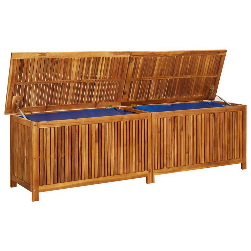 Misty Outdoor Storage Box, 79 Inch Natural Brown Solid Acacia Wood -BM326284