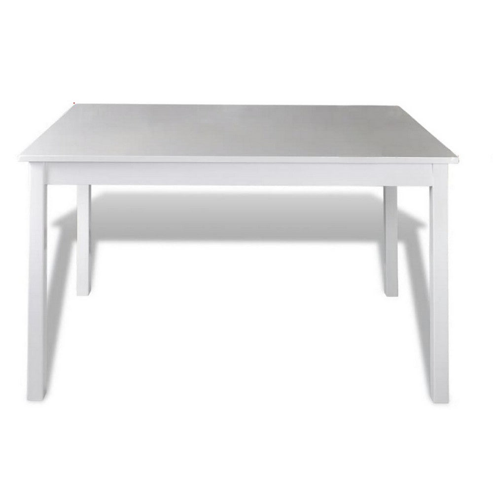 5pc Dining Table and Chairs Set, 43 Inch Top Farmhouse White Pine Wood -BM326323