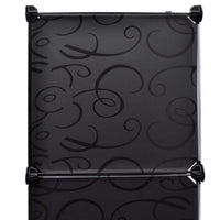 Modular Cabinet, 8 Storage n Hanging Compartments, Black White 59 Inch -BM326330
