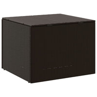 Outdoor Garden Storage Box, Removable Bag, Brown Poly Rattan Woven -BM326340
