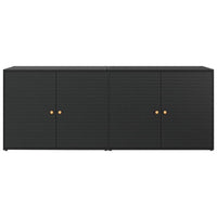 Elix Outdoor Storage Cabinet Chest, 78 Inch Wide Black Rattan, Brown -BM326363